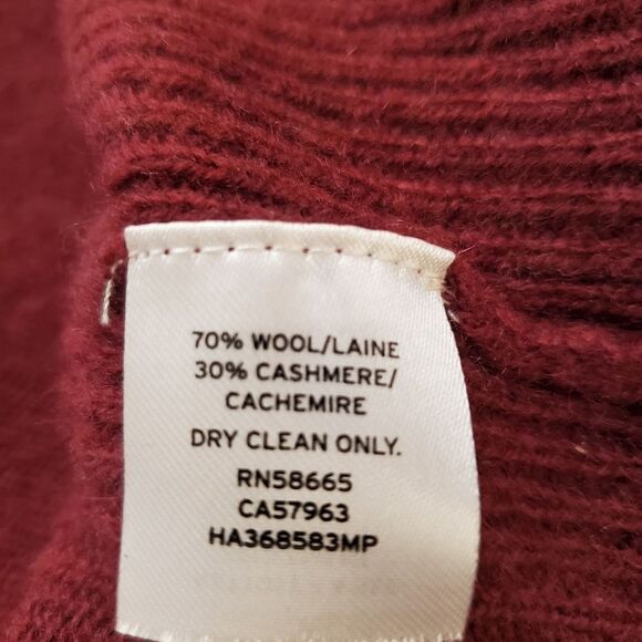 Halogen Wool & Cashmere Long Cardigan - size Small Petite in Burgundy - Picture 13 of 13